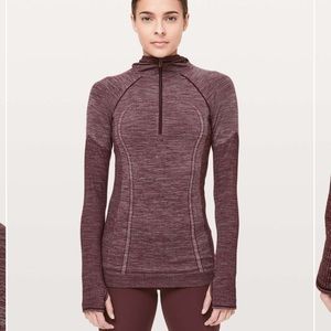 Lululemon Swiftly Wool 1/2 Zip Hoodie